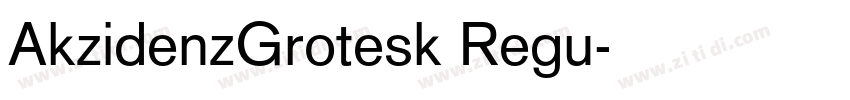 AkzidenzGrotesk Regu字体转换